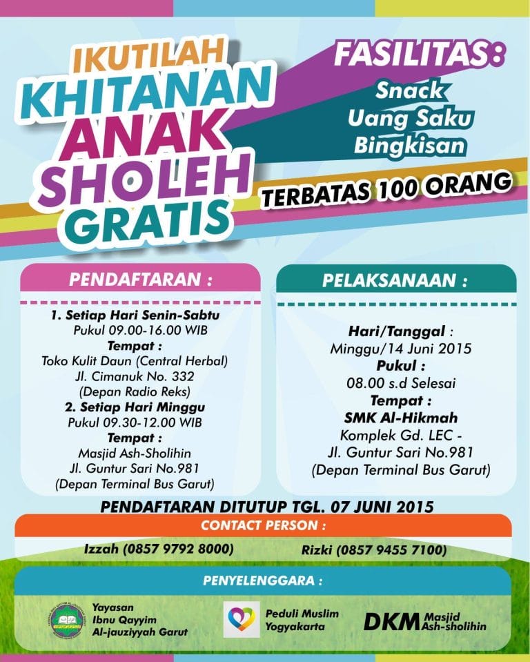 KHITANAN ANAK SHOLEH GARUT (GRATIS), 14 JUNI 2015