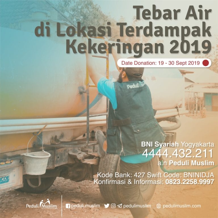 Tebar Air di Lokasi Terdampak Kekeringan 2019