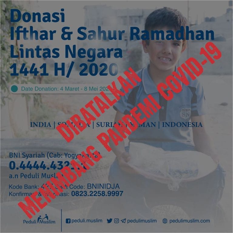 Pembatalan Program Ifthar Lintas Negara 2020