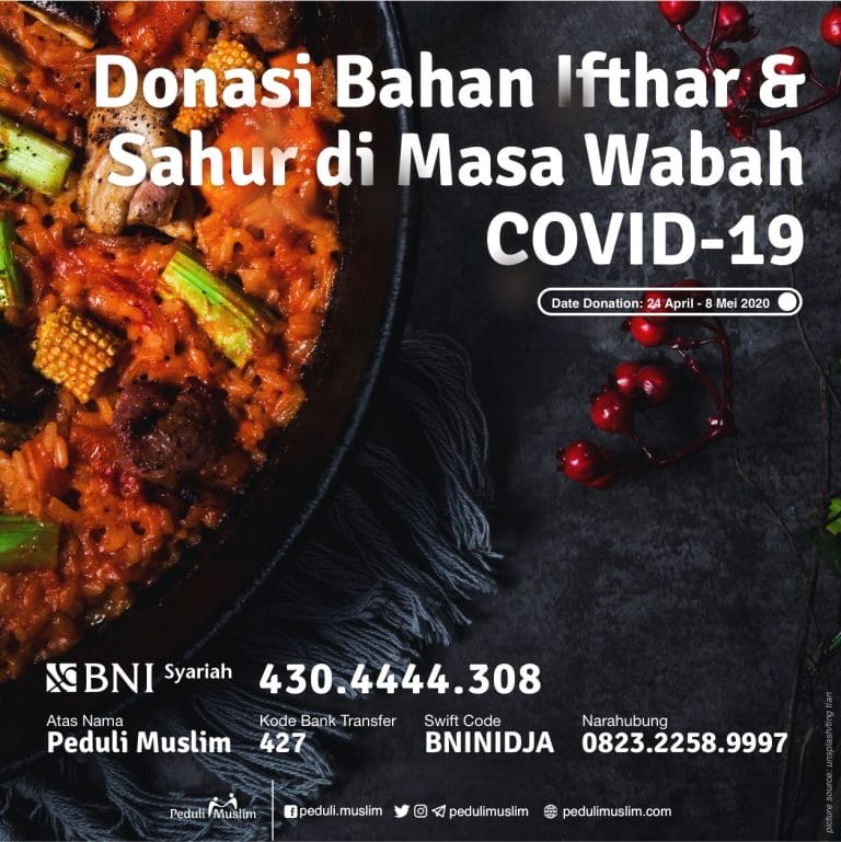 Donasi Penyaluran Bahan Ifthar & Sahur Ramadhan di Masa Wabah COVID-19