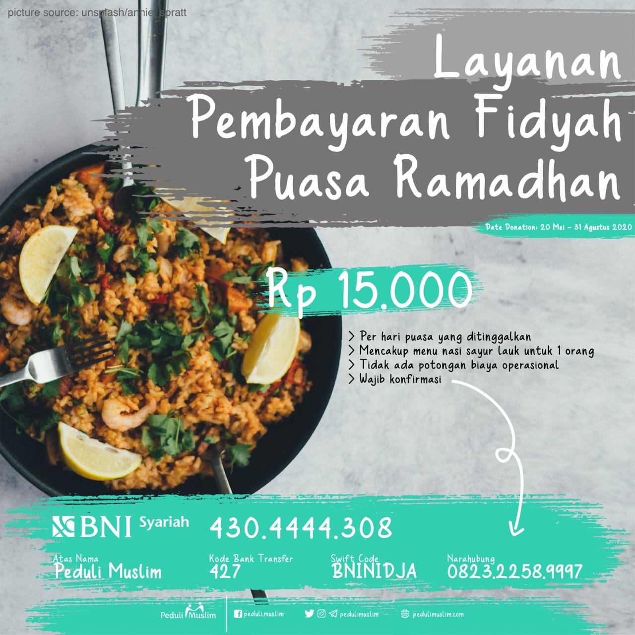 Layanan Pembayaran Fidyah Puasa Ramadhan