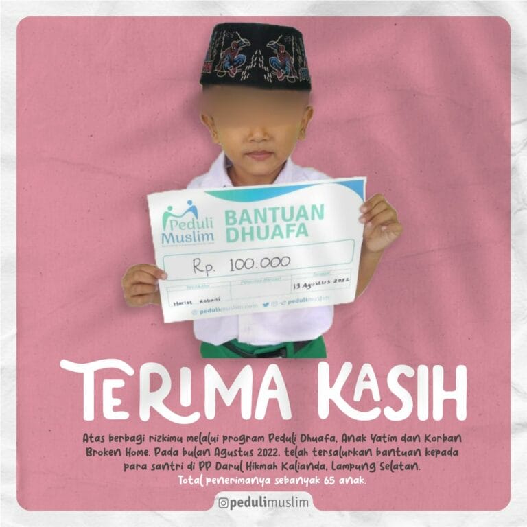 Salurkan Bantuan untuk Dhuafa, Anak Yatim & Anak Korban Broken Home di Kalianda